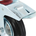 Zwenkwielen met remmen 160 mm zwart