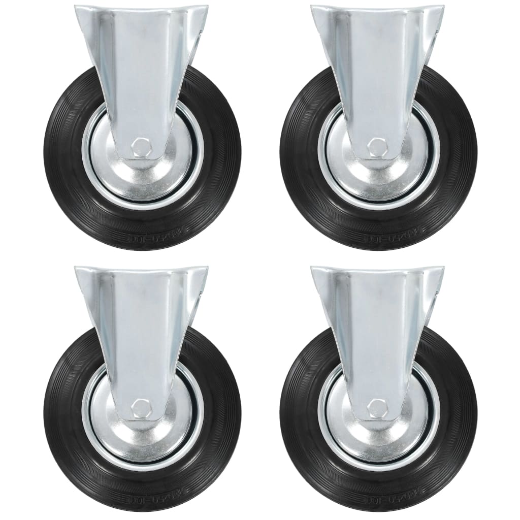 Vaste wielen 200 mm zwart