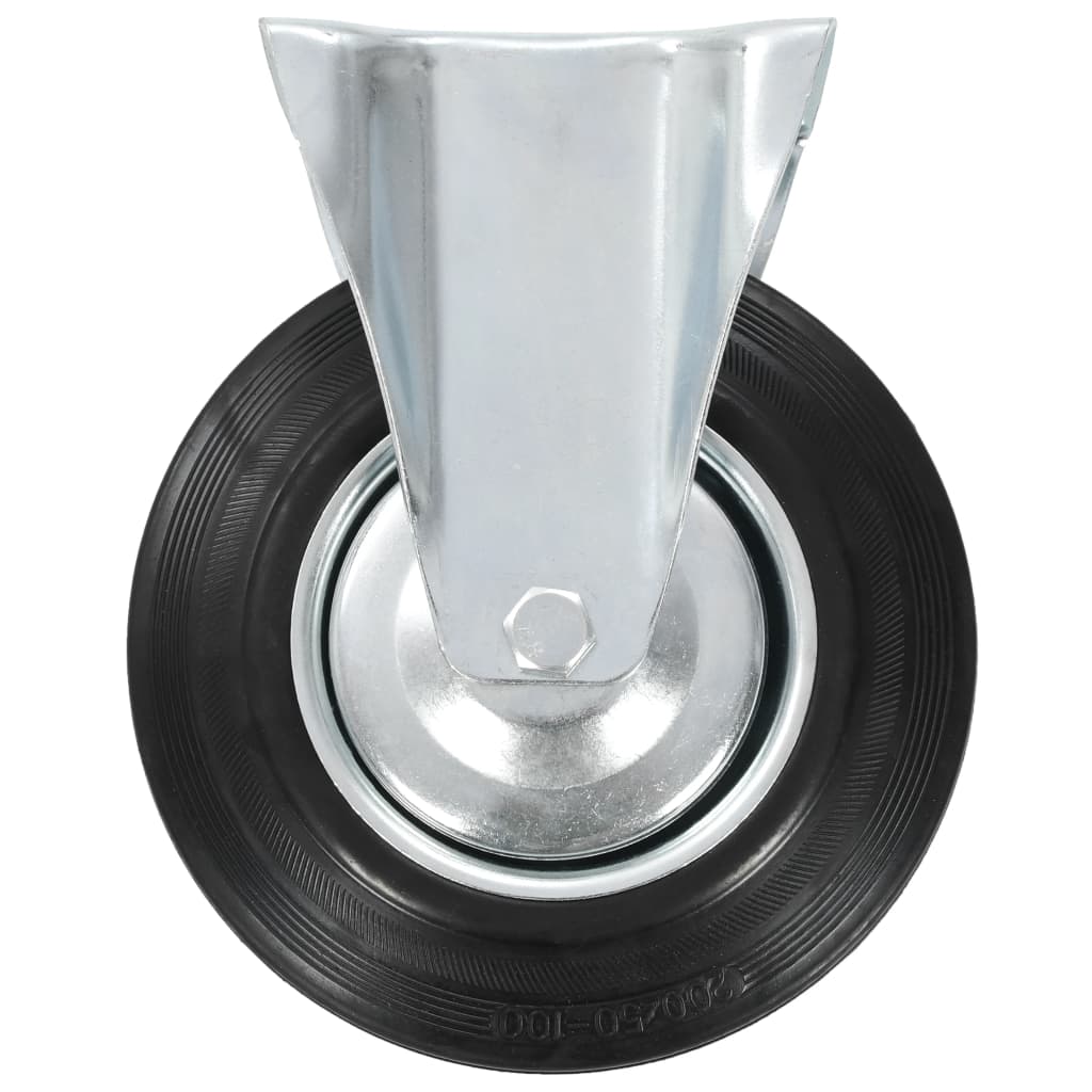 Vaste wielen 200 mm zwart