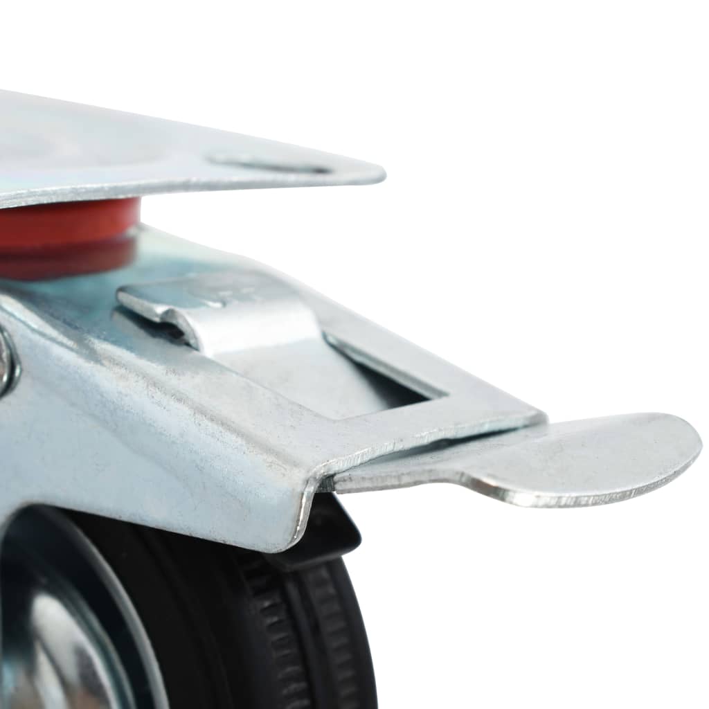 Zwenkwielen combinatie set 75 mm zwart