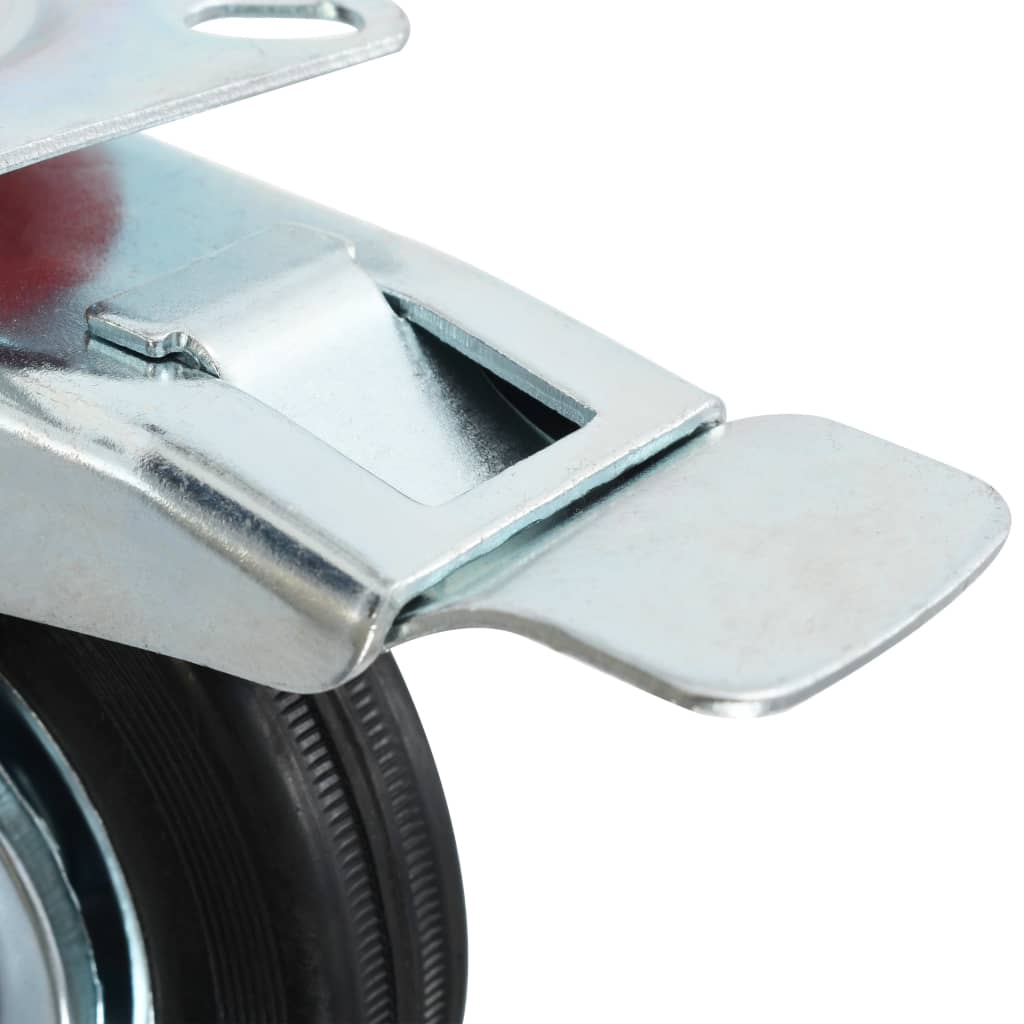 Zwenkwielen combinatie set 100 mm zwart