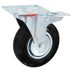 Zwenkwielen combinatie set 125 mm zwart
