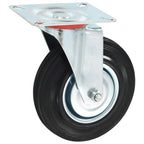 Zwenkwielen combinatie set 125 mm zwart