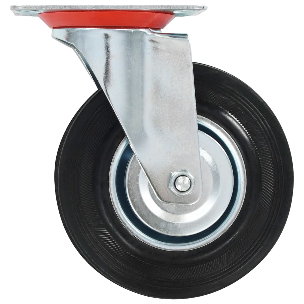 Zwenkwielen combinatie set 125 mm zwart