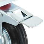 Zwenkwielen combinatie set 125 mm zwart