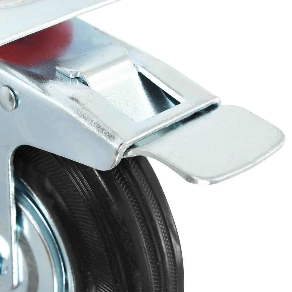Zwenkwielen combinatie set 125 mm zwart