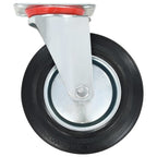 Zwenkwielen combinatie set 200 mm zwart