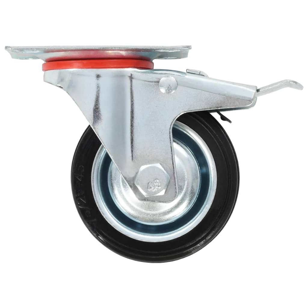 Wielen combinatie set 75 mm zwart