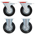 Wielen combinatie set 125 mm zwart
