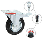 Wielen combinatie set 160 mm zwart