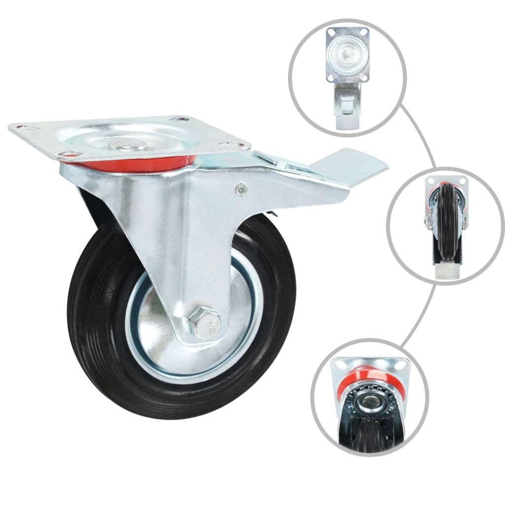 Wielen combinatie set 160 mm zwart