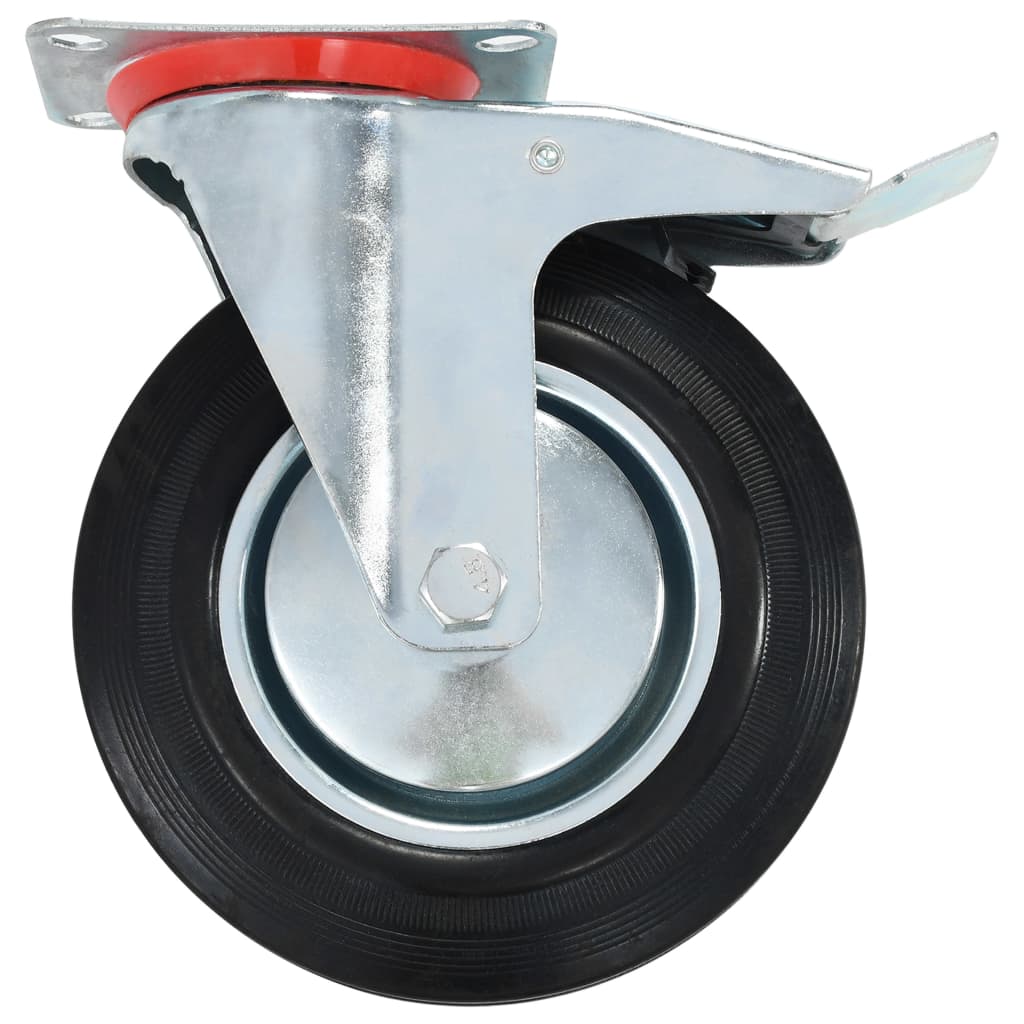 Wielen combinatie set 200 mm zwart