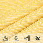 Schaduwdoek vierkant beige waterdoorlatend HDPE 160 g/m² detail 4