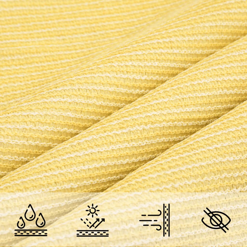 Schaduwdoek vierkant beige waterdoorlatend HDPE 160 g/m² detail 4