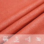 Schaduwdoek driehoekig terracotta waterdoorlatend HDPE 160 g/m² detail 6