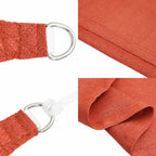 Schaduwdoek trapezium terracotta waterdoorlatend HDPE 160 g/m² detail 5