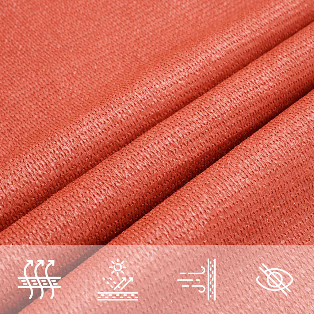 Schaduwdoek trapezium terracotta waterdoorlatend HDPE 160 g/m² detail 6
