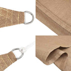 Taupe trapezium HDPE schaduwdoek detail 5