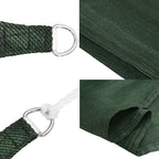 Schaduwdoek vierkant donkergroen waterdoorlatend HDPE 160 g/m² detail 6