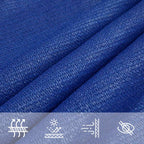 Schaduwdoek vierkant blauw waterdoorlatend HDPE 160 g/m² detail 4