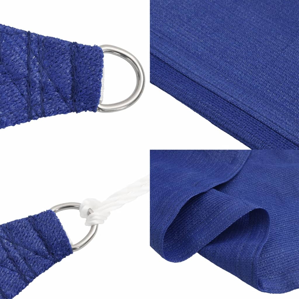 Schaduwdoek vierkant blauw waterdoorlatend HDPE 160 g/m² detail 6