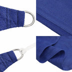 Schaduwdoek rechthoekig blauw waterdoorlatend HDPE 160 g/m² detail 6