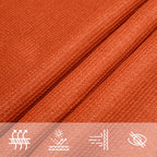 Schaduwdoek vierkant oranje waterdoorlatend HDPE 160 g/m² detail 4