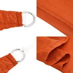 Schaduwdoek rechthoekig oranje waterdoorlatend HDPE 160 g/m² detail 6