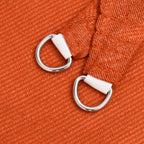 Schaduwdoek driehoekig oranje waterdoorlatend HDPE 160 g/m² detail 5