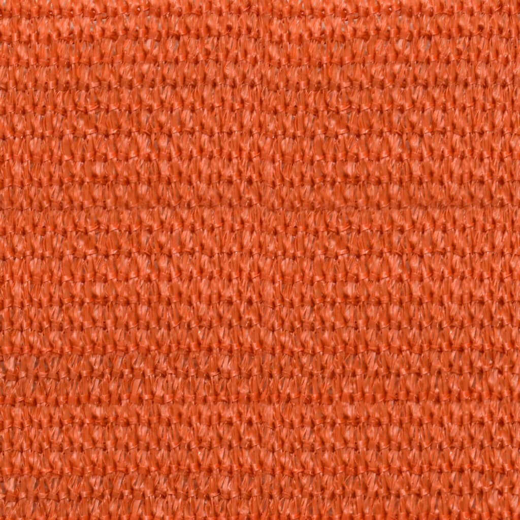 Schaduwdoek driehoekig oranje waterdoorlatend HDPE 160 g/m² detail 8
