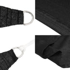 Schaduwdoek vierkant zwart waterdoorlatend HDPE 160 g/m² detail 6