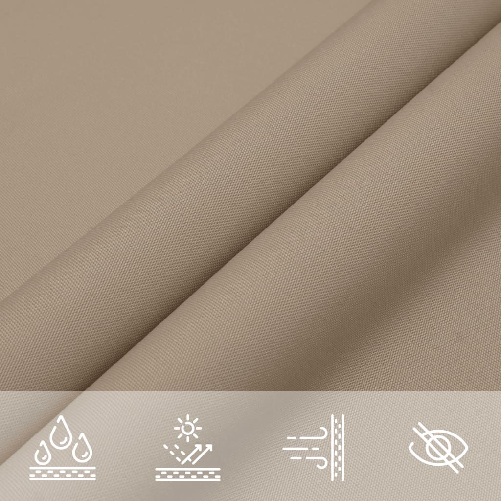 Schaduwdoek rechthoekig taupe waterdicht oxford stof detail 7