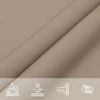 Schaduwdoek rechthoekig taupe waterdicht oxford stof detail 7