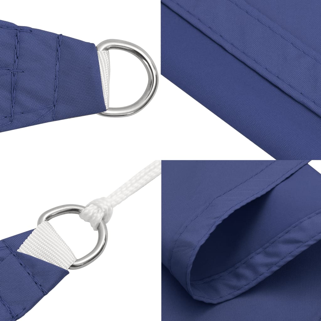 Schaduwdoek vierkant blauw waterdicht oxford stof detail 5