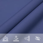 Schaduwdoek driehoekig blauw waterdicht oxford stof detail 7