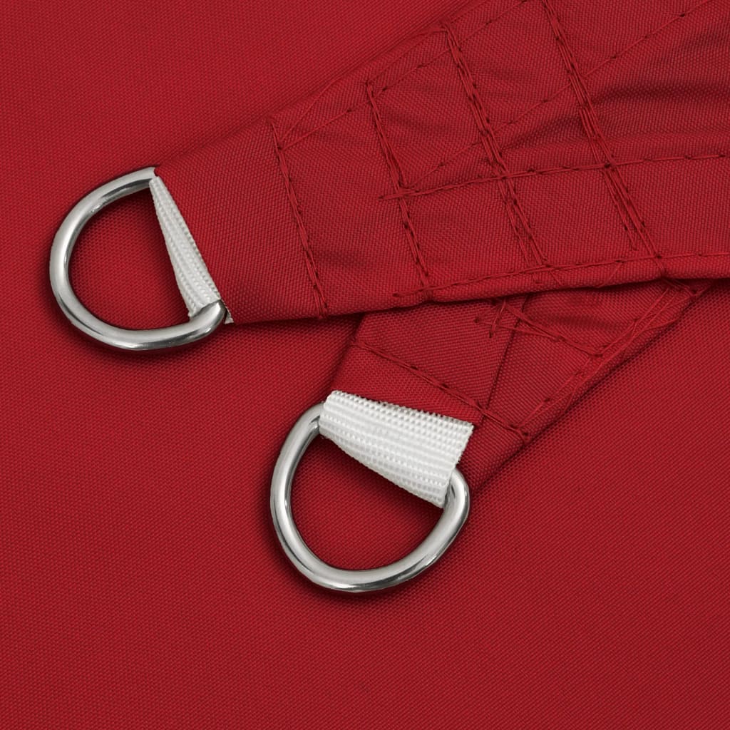 Schaduwdoek driehoekig rood waterdicht oxford stof detail 4