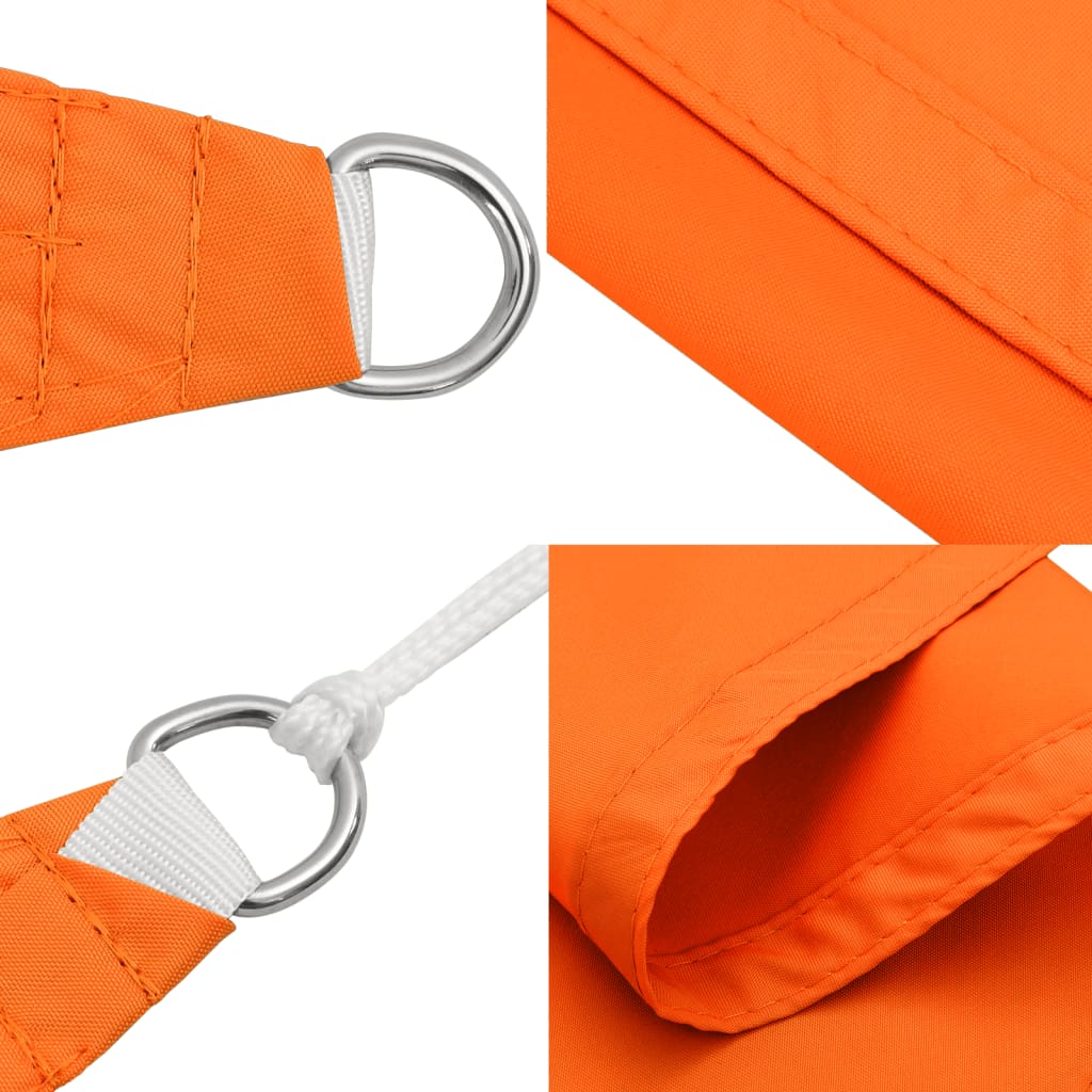 Schaduwdoek vierkant oranje waterdicht oxford stof detail 6