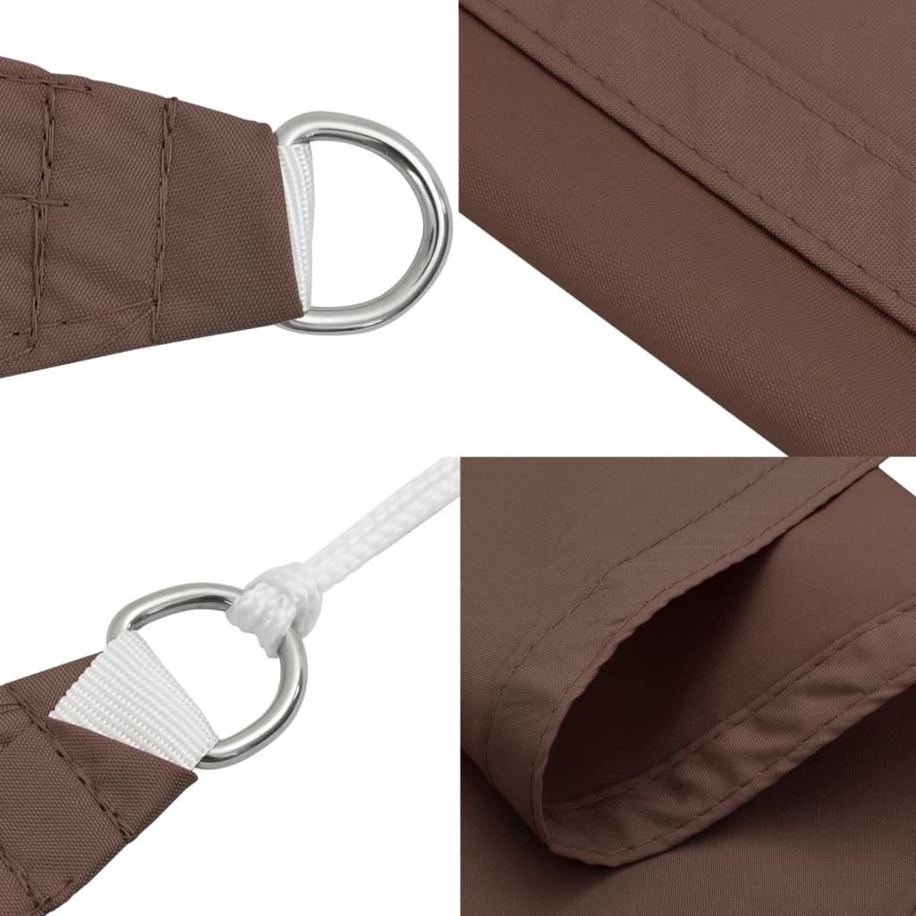 Schaduwdoek vierkant bruin waterdicht oxford stof detail 6