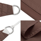 Schaduwdoek driehoekig bruin waterdicht oxford stof detail 5