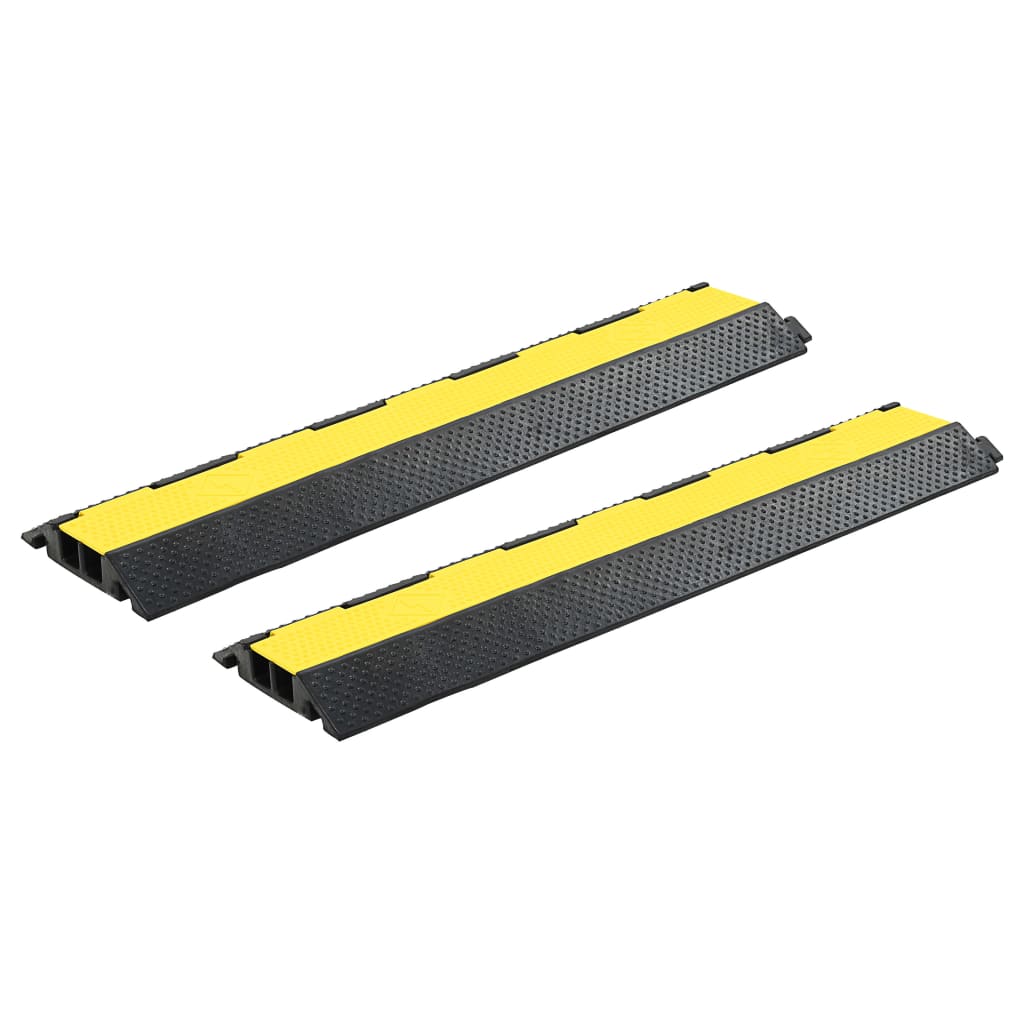 Kabelbeschermer drempels 2 stuks 2 tunnels 101,5 cm rubber