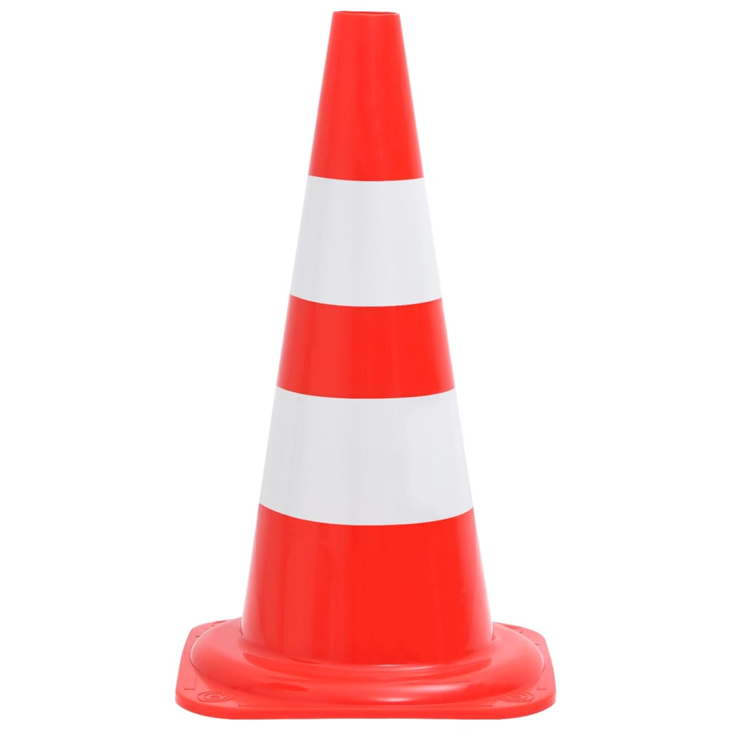 Reflecterende verkeerskegels 50 cm rood en wit