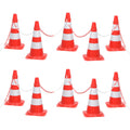 Kegelset met ketting 10 meter rood en wit