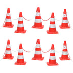 Kegelset met ketting 10 meter rood en wit