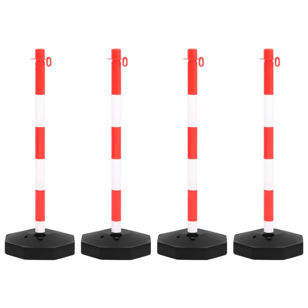 Kettingpalenset met kunststof ketting 10 meter rood en wit