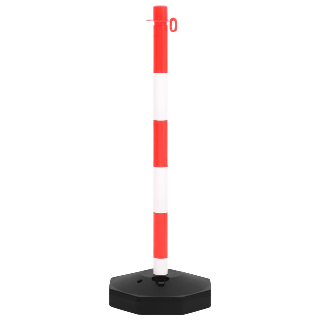 Kettingpalenset met kunststof ketting 10 meter rood en wit