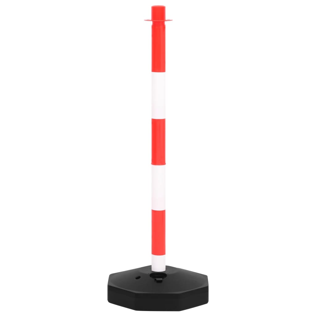 Kettingpalenset met kunststof ketting 10 meter rood en wit