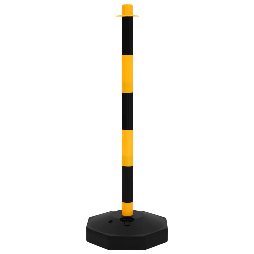 Kettingpalenset met kunststof ketting 10 meter geel en zwart