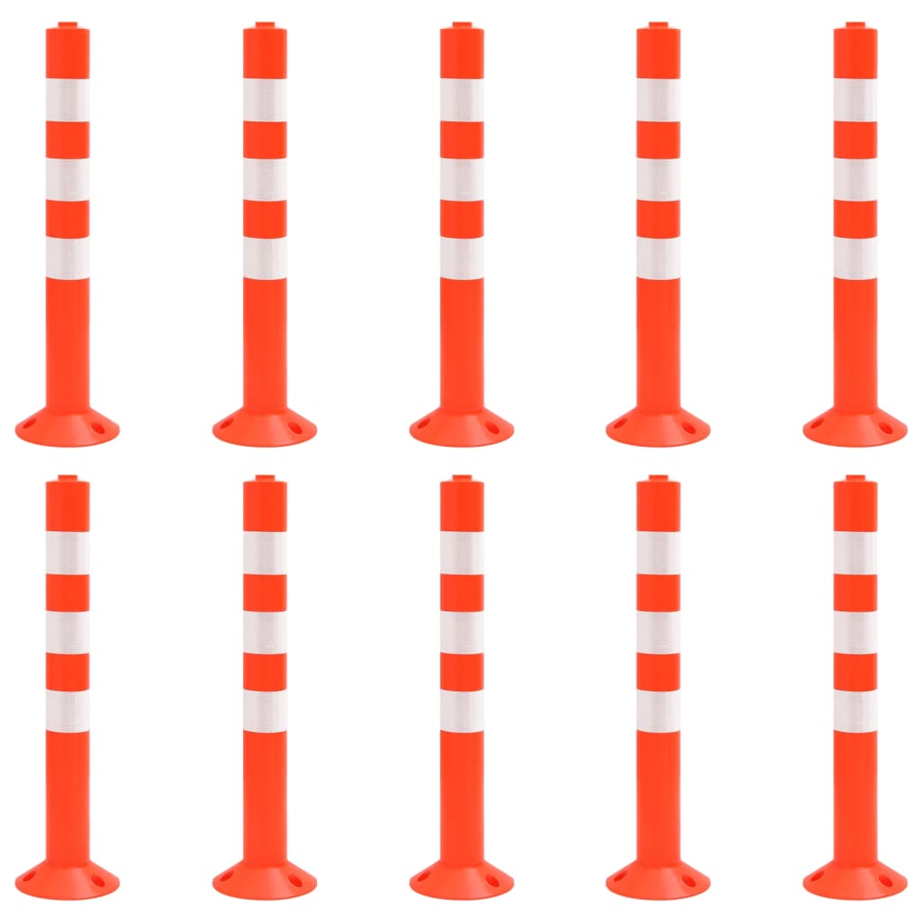 Verkeerspalen 75 cm kunststof - 10 stuks