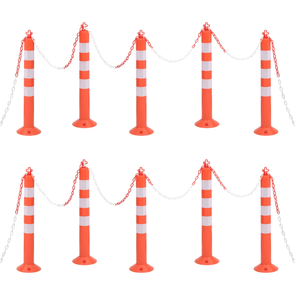Verkeerspalen met ketting 75 cm