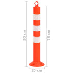 Verkeerspalen met ketting 75 cm